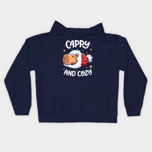 Cappy And Cozy - Capybara Holidays Kids Hoodie